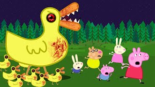 Zombie Apocalypse  Peppa Run Now  Attack of the Killer Ducks  Peppa Pig Funny Animation [upl. by Goodhen]