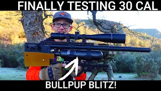 HATSAN BLITZ 30 CAL BULLPUP Testing the VERY FIRST Bullpup Blitz PCP Air Rifle on YOUTUBE [upl. by Hawken216]