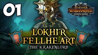 THE KRAKENLORD RISES Total War Warhammer 3  Lokhir Fellheart  Dark Elves IE Campaign 1 [upl. by Eirb]