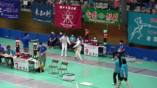 2021年IH フェンシング 女子 フルーレ 予選9プール 千葉穂波 仙台城南宮城 vs 早川葵彩 東亜学園東京 [upl. by Akialam286]