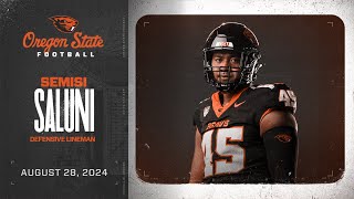 Oregon State Football Interview Semisi Saluni 82824 [upl. by Evelyn36]