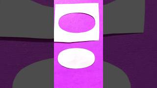 Cut an oval shape inside irregular shaped paper papercutting oval shape shorts [upl. by Hoenack]