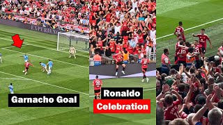 Man United Fans Reactions to Garnacho Goal vs Man City [upl. by Donnell]