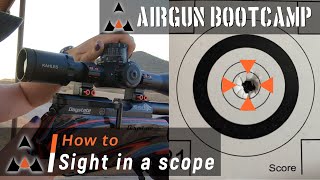 HowTo Sight In A Scope  Airgun Bootcamp [upl. by Sansone]