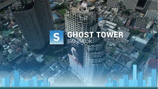 Bangkok Highrise Ghost Tower aka Sathorn Unique Tower Aerial 4K Drone View [upl. by Orozco]