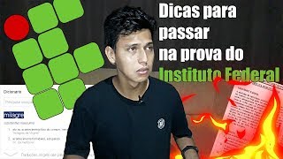 Como Passar Na prova Do INSTITUTO FEDERAL IF [upl. by Apilef]