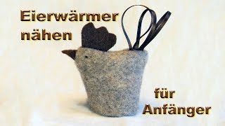 nähen zu Ostern Huhn als EIERWÄRMER oder DEKOHUHN nähen für Anfänger [upl. by Xuagram]