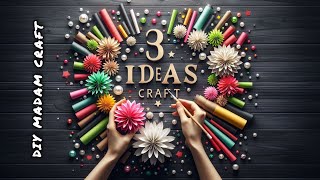 3 Ideas Easy Flowers Craft Ideas Decorations With Crepe Paper DIY Paper Craft 2024 Christmas [upl. by Esbensen]