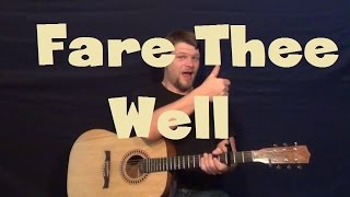 Fare Thee Well Mumford and Sons Easy Strum Guitar Lesson Fingerstyle How to Play [upl. by Carn]