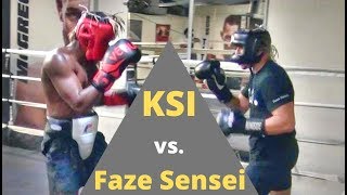 KSI vs Faze Sensei FULL LEGENDARY SPARRING SESSION Faze gets dropped [upl. by Grous]