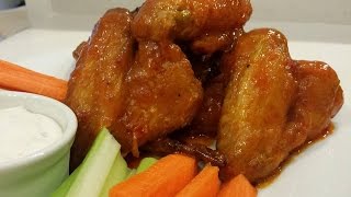 BUFFALO HOT WINGS FRIED WITH NO OIL AIR FRYER [upl. by Ayarahs]