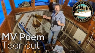 MV Poem Tear out  341  Boat Life  Living aboard a wooden boat  Travels With Geordie [upl. by Arema430]