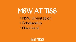 MSW AT TISS ORIENTATION tiss msw mswattiss msworientation [upl. by Salohcim]