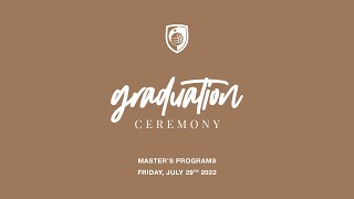 Glion Graduation Ceremony  Masters 29th July 2022 [upl. by Ecitnirp]