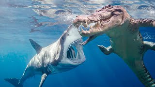 Crocodile VS Great White Shark [upl. by Lezned]