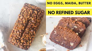 The Best Eggless Date Walnut Cake Recipe  Eggless Date Cake [upl. by Aerdnaek435]