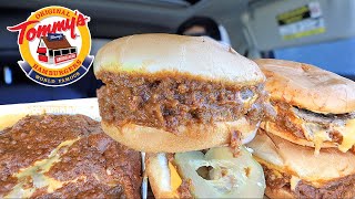 MUKBANG EATING CHILLI CHEESE BURGERS CHILLI CHEESE FRIES FROM TOMMYS ORIGINAL BURGER ASMR [upl. by Radmilla]