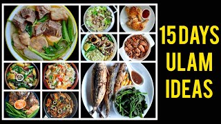 15 DAYS ULAM IDEAS SINIORAJUANS KITCHEN  EASY RECIPE [upl. by Slohcin]