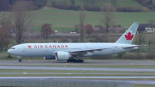 Air Canada Boeing 777200LR Takeoff  Zürich Airport ZRH [upl. by Ecyak]