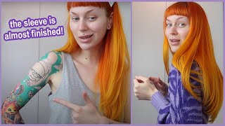 Sleeve Tattoo Appointment  A lil colorful euphoria inspo clothing haul [upl. by Ylecara72]