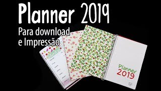 Diy PLANNER 2019 PARA DOWNLOAD E IMPRESSÃO [upl. by Caputto]