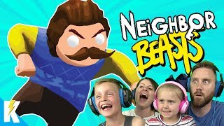 Hello Neighbor in Gang Beasts Family Battle Part 3 KCity GAMING [upl. by Latsyrd]