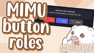 mimu how to create button roles [upl. by Cadmar918]