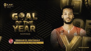 CAF Awards 2022  Goal of the Year Nominee  Zouhair El Moutaraji WYDAD AC  TotalEnergies CAFCL [upl. by Adiarf]