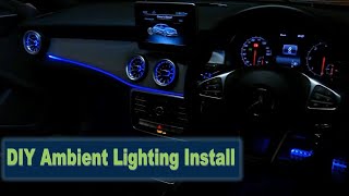 Mercedes CLA C117W176 Ambient Lighting Easy Install  RGB LED Vents and Interior Lights Done [upl. by Einnus155]