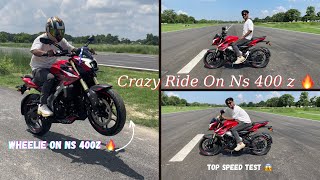 Crazy Ride On Ns 400 Z 🔥 Top Speed 😱 [upl. by Meehar]