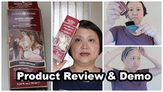 Surya Brasil Henna Cream for grey coverage  Product ReviewampDemo [upl. by Aix]