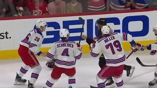 Carolina Hurricanes Vs New York Rangers Scrum [upl. by Letsirc]