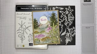 Stampin’ Up Thoughtful Wishes Thank You Card Tutorial [upl. by Nnayllehs585]