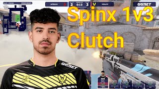 Spinx 1v3 Clutch in Astralis vs Vitality Inferno Match Blast Premier Spring Groups Jan 27 2024 [upl. by Rosina]