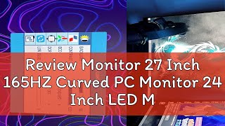 Review Monitor 27 Inch 165HZ Curved PC Monitor 24 Inch LED Monitor 2K Flat IPS Frameless Builtin S [upl. by Aronaele]