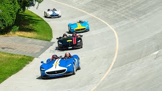 65 Ferrari Monza SP1 amp SP2 driving on the old Monza Banking [upl. by Wiskind]