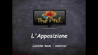 Analisi logica L Apposizione esercizi [upl. by Netnerb]