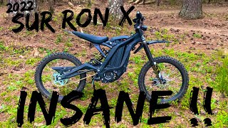 2022 SUR RON X BLACK EDITION IS INSANE FIRST RIDE REVIEW  TRAIL RIPPING [upl. by Retsim]