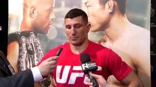 UFC 186 Nordine Taleb PostFight Interview  quotI Want To Keep Improvingquot [upl. by Angelle53]