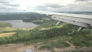 Landing with Ryanair Boeing 737800 at Lappeenranta Airport 25062014 [upl. by Huggins]