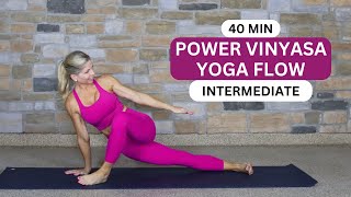 Power Vinyasa Flow Intermediate  Optional Arm Balances  40 Minutes [upl. by Tanya787]