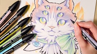 ProMarker Pastel Set CHALLENGE  Eyes for days [upl. by Cutlor]