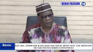 BAC 2024  1904 EST LA MOYENNE DU 1ER DU BENIN EPIPHANIE KASSA KOUASSI TOUTES SÉRIES CONFONDUES [upl. by Tav]