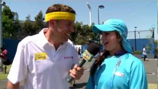 Australian Open  The Cricket and the Ball Kid Interview [upl. by Refinej]