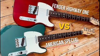 Fender Highway One VS American Special  Telecaster Battle [upl. by Ibor]