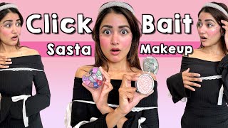 Trying Clickbait Cheap Makeup from Meesho🤯  Is it A Scam [upl. by Callum]