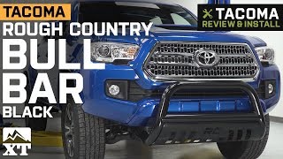 Tacoma Rough Country Bull Bar  Black 20162019 Review amp Install [upl. by Michail]