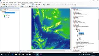 Changing the Projection of a Raster using ArcGIS [upl. by Auhsohey]