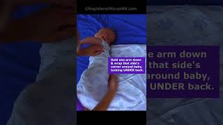 Swaddle a Newborn Baby Tutorial in 50 Seconds shorts [upl. by Nehepts]