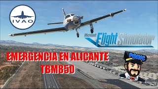 Un VETERINARIO en apuros EMERGENCIA sobre Alicante  IVAO  TBM 850 [upl. by Ina]